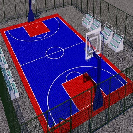 Modern Indoor Shopping Mall Commercial Basketball Court Click-to-Install PP Interlocking Flooring Anti-Slip Outdoor Gym School